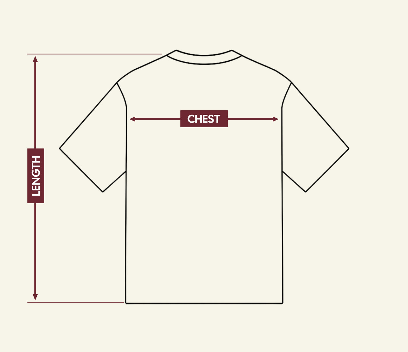 Tees size chart — back